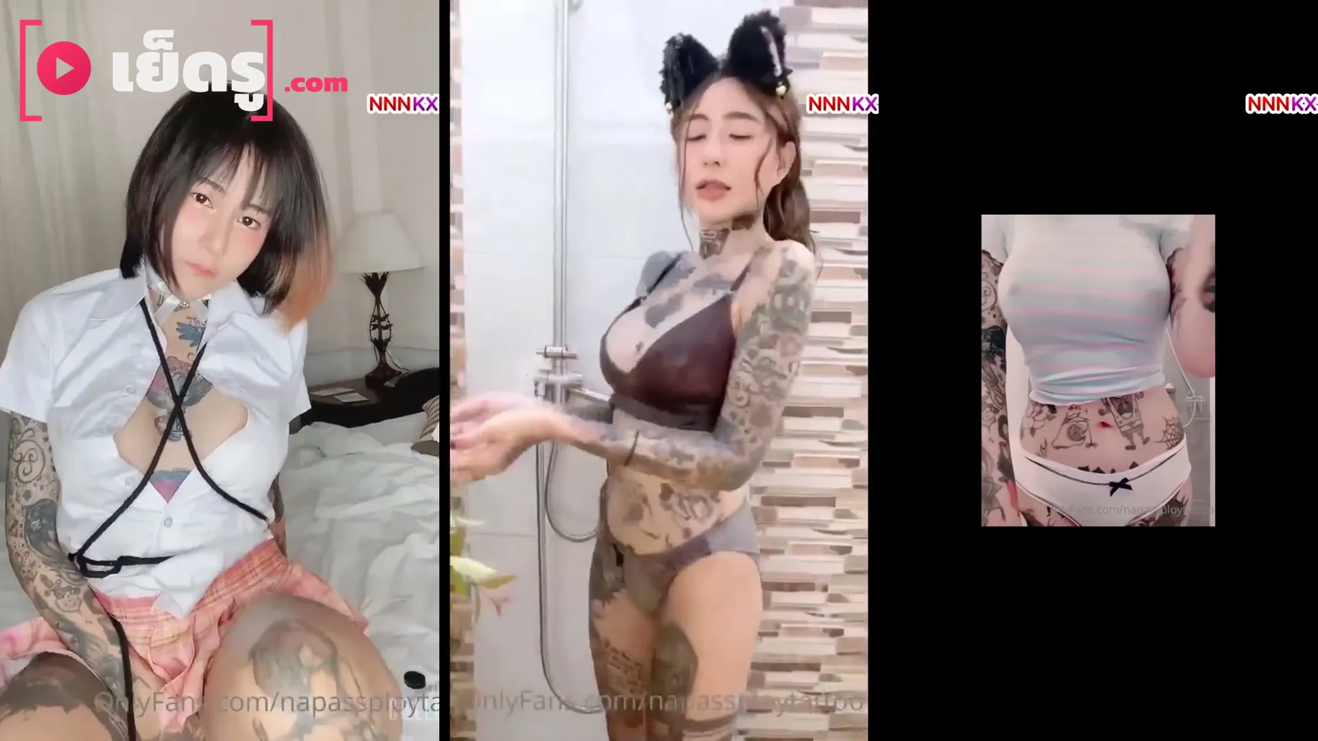 คลิปหลุดทางบ้าน apassploytattoo น้องภัทร นางฟ้ารอยสัก ช่วยตัวเองนอนแหกขาโชว์สยิว
